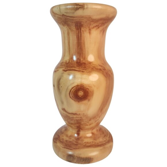 R.D. Brady Signed Burled Wooden Vase 9-1/2" H x 4-1/2" W (at base) - Picture 3 of 8